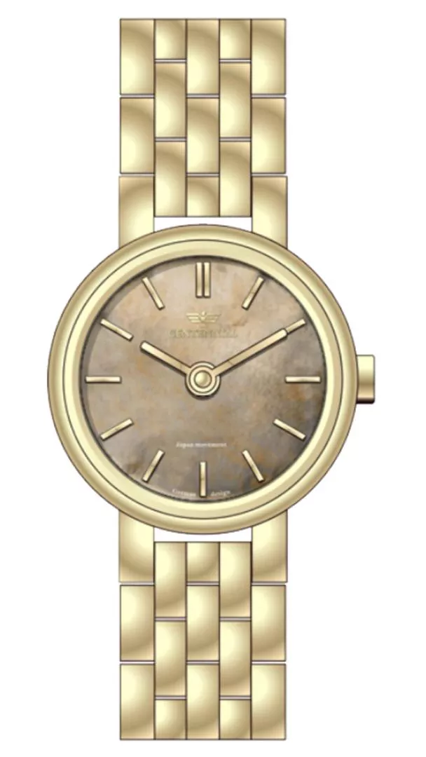 ساعت زنانه سنتنیال استیل طلایی صفحه کافی مدل 34 ساعت زنانه سنتنیال استیل طلایی صفحه کافی مدل 34