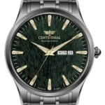 ساعت مردانه سنتنیال استیل ذغالی صفحه سبز مدل 133