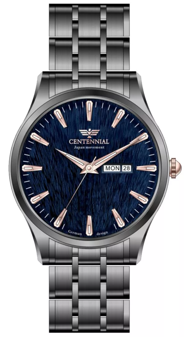 ساعت مردانه سنتنیال استیل ذغالی صفحه سرمه ای مدل 132 ساعت مردانه سنتنیال استیل ذغالی صفحه سرمه ای مدل 132