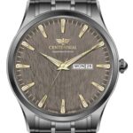 ساعت مردانه سنتنیال استیل ذغالی صفحه کافی مدل 131