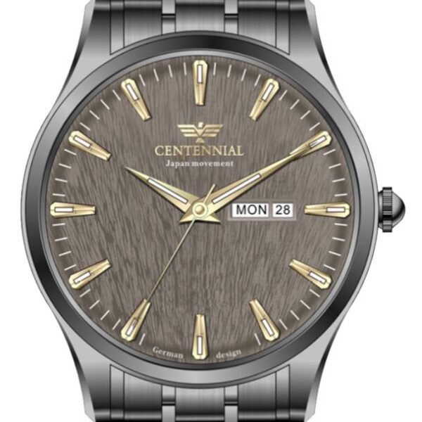 ساعت مردانه سنتنیال استیل ذغالی صفحه کافی مدل 131