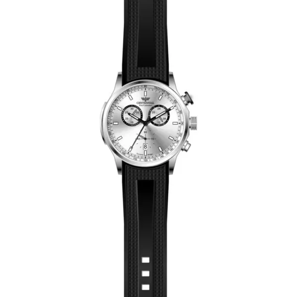 ساعت مردانه سنتنیال مشکی صفحه سیلور مدل 138