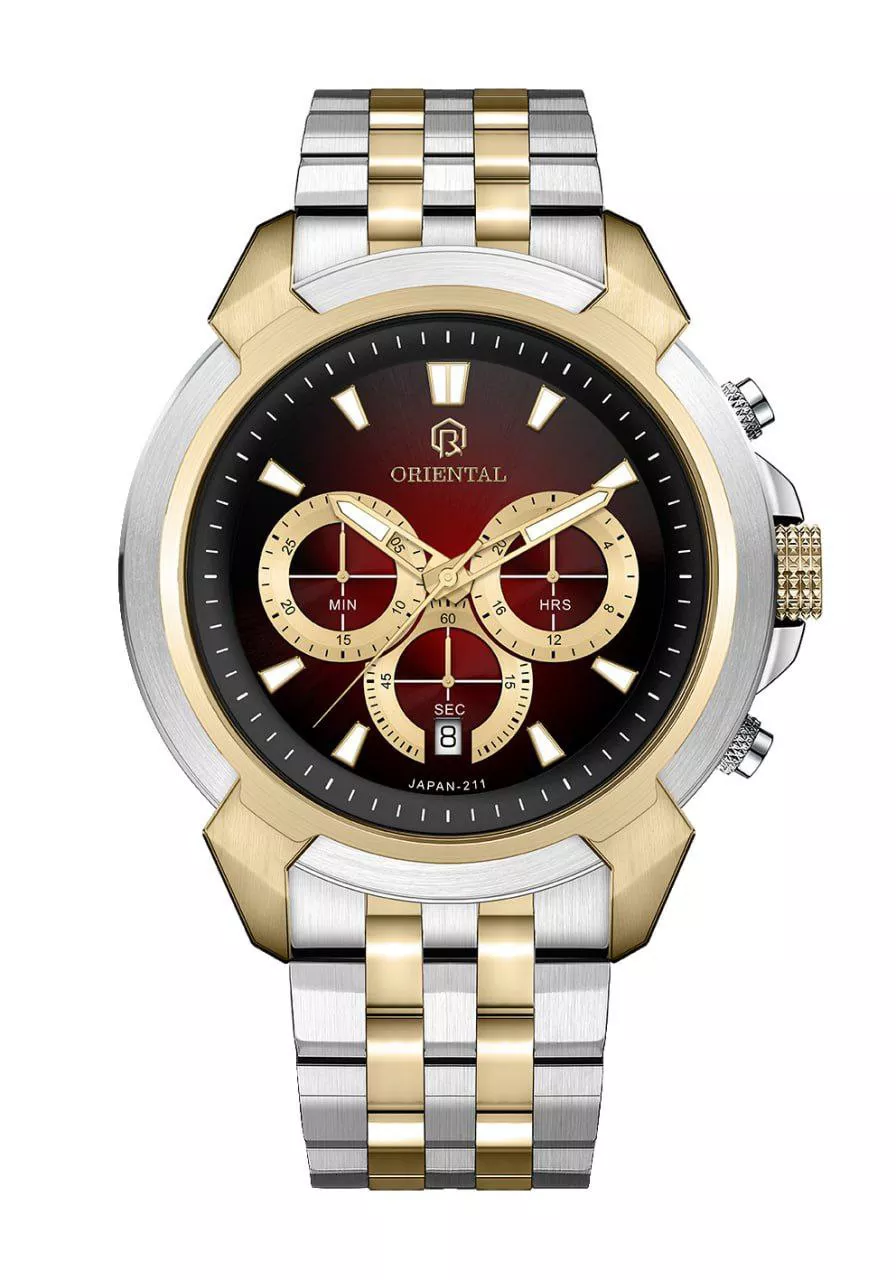 ساعت اورینتال مردانه سیلور طلایی زرشکی O.SH211G-1023 ساعت اورینتال مردانه سیلور طلایی زرشکی O.SH211G-1023