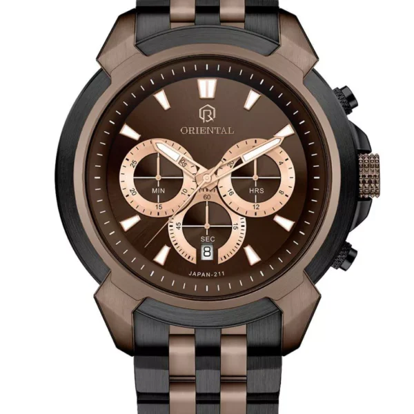 ساعت اورینتال مردانه فلزی مشکی کافی مدل O.SH211G-0206