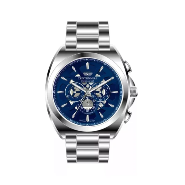 ساعت مردانه استیل سنتنیال سیلور صفحه آبی مدل 187