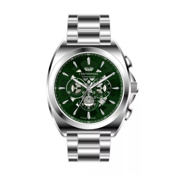 ساعت مردانه استیل سنتنیال سیلور صفحه سبز مدل 188
