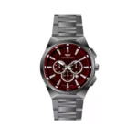 ساعت مردانه سنتنیال ذغالی صفحه زرشکی رفرنس 2254 مدل 83