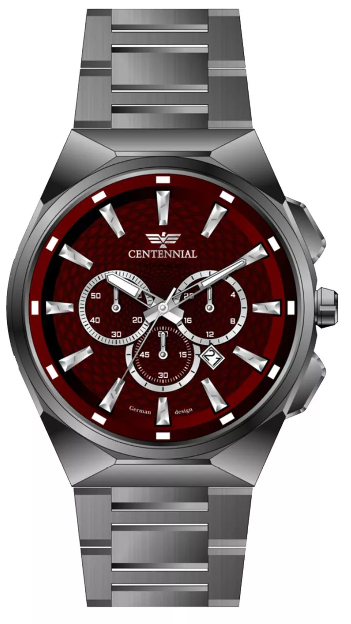 ساعت مردانه سنتنیال ذغالی صفحه زرشکی مدل 83 ساعت مردانه سنتنیال ذغالی صفحه زرشکی مدل 83