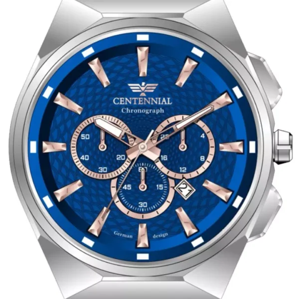 ساعت مردانه سنتنیال سیلور صفحه آبی مدل 70
