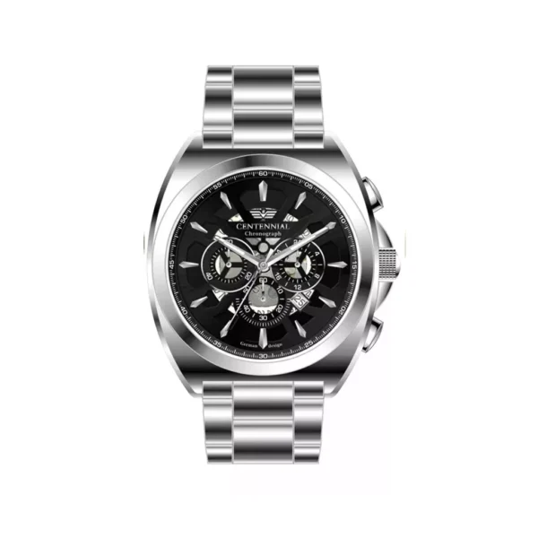 ساعت مردانه سنتنیال سیلور صفحه مشکی رفرنس 2255 مدل 185