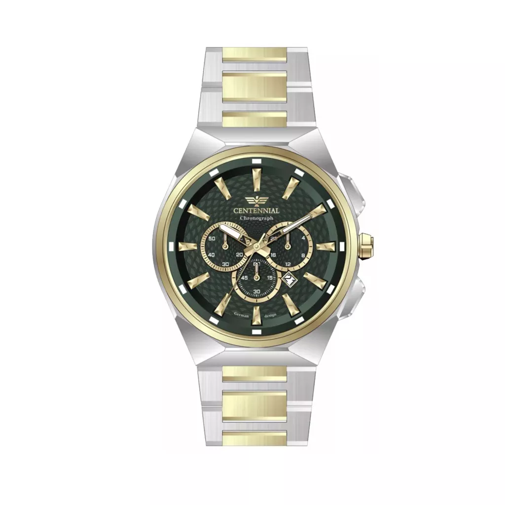 ساعت مردانه سنتنیال سیلور طلایی صفحه سبز رفرنس 2254 مدل 86 ساعت مردانه سنتنیال سیلور طلایی صفحه سبز رفرنس 2254 مدل 86