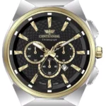 ساعت مردانه سنتنیال سیلور طلایی صفحه مشکی رفرنس 2254مدل 85