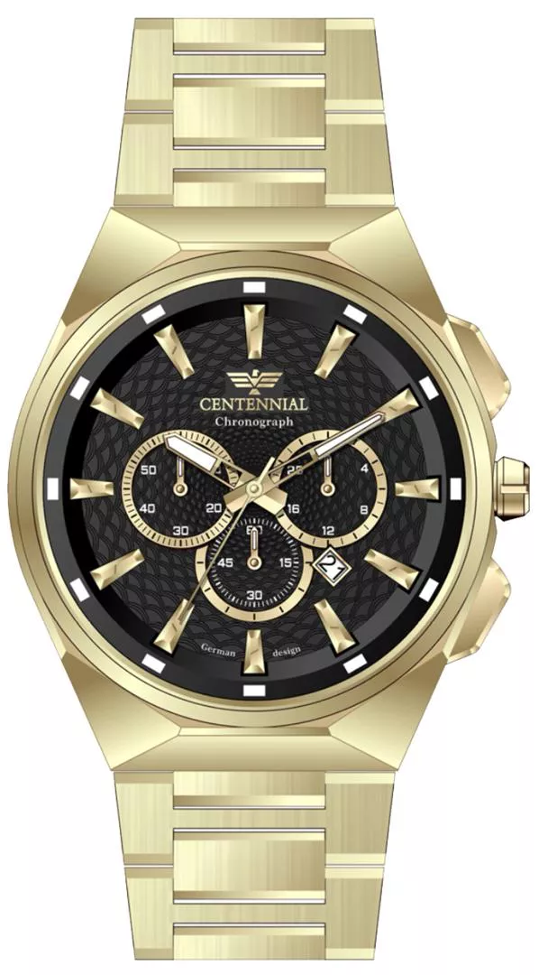 ساعت مردانه سنتنیال طلایی صفحه مشکی مدل 76 ساعت مردانه سنتنیال طلایی صفحه مشکی مدل 76