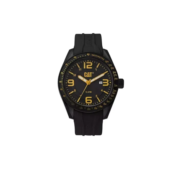 ساعت آنالوگ سلیکونی زنانه و مردانه کاتر پیلار مشکی مدل LQ.161.21.137