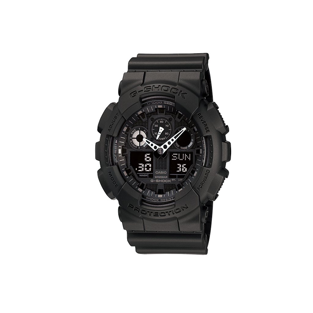 ساعت مردانه مشکی کاسیو مدل GA-100-1A1HDR